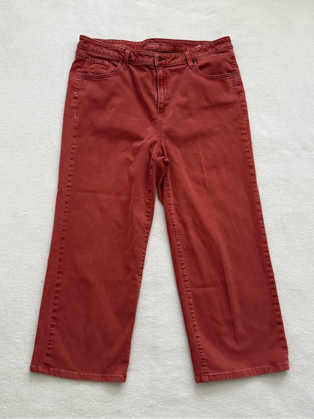 Chico’s High Rise Straight Leg Ankle Jeans Women’s Size 20 Cotton Stretch Denim